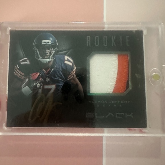 Alston Jeffrey Bears Rookie black Football Trading Card with Patch